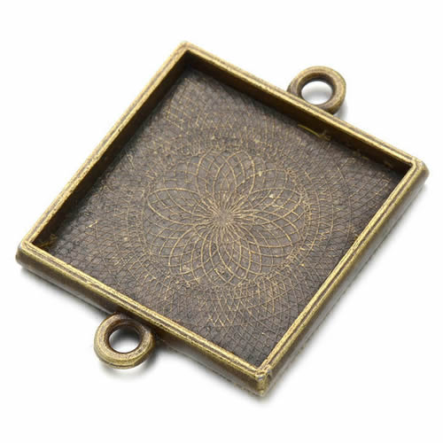 Onebeading-Quadrado Cabochões  - Bezels Set Pendant avaliação e preço