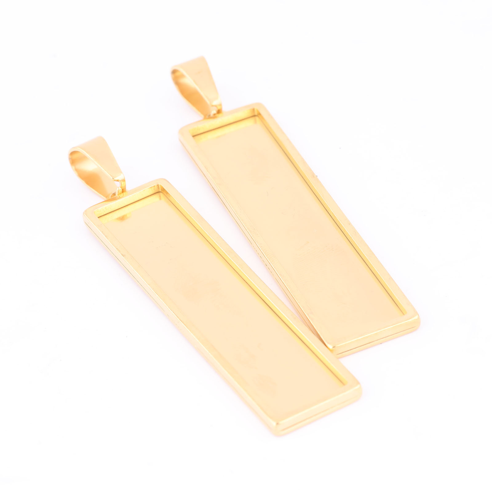 Aço inoxidável Banhado a Ouro  - Bezels Set Pendant avaliação e preço
