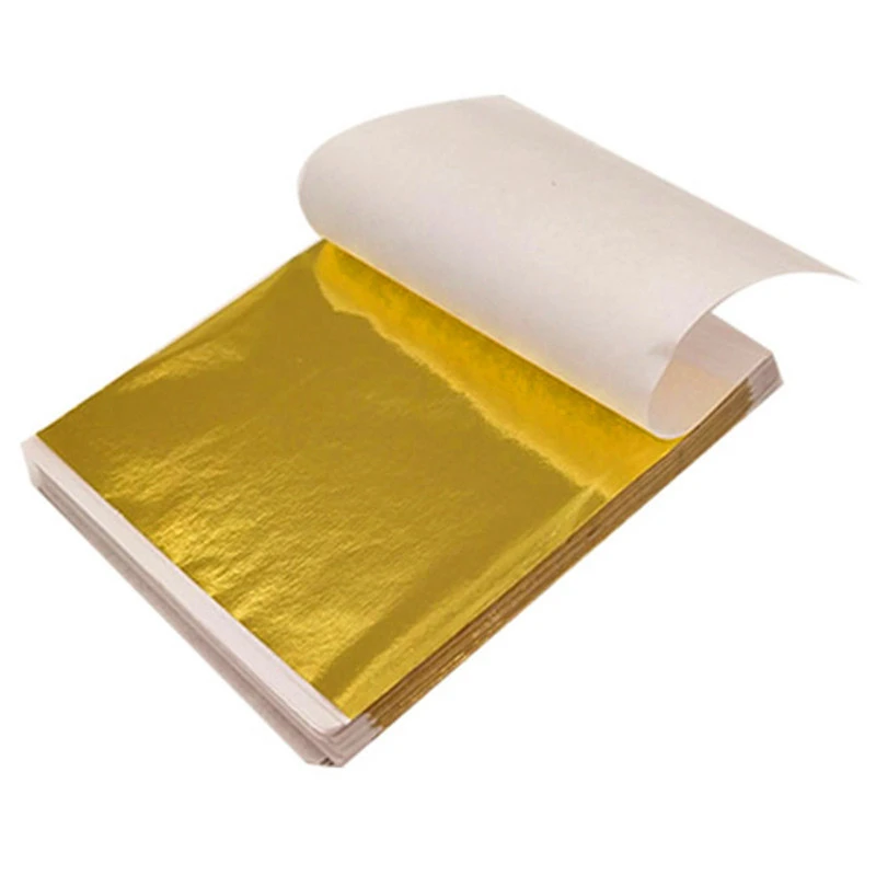 100 pçs 9cm embalados individu - Gold Foil Flakes avaliação e preço
