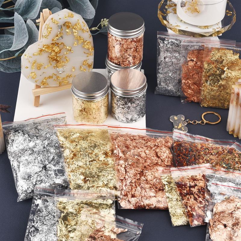 Imitação de ouro Sliver Copper - Gold Foil Flakes avaliação e preço